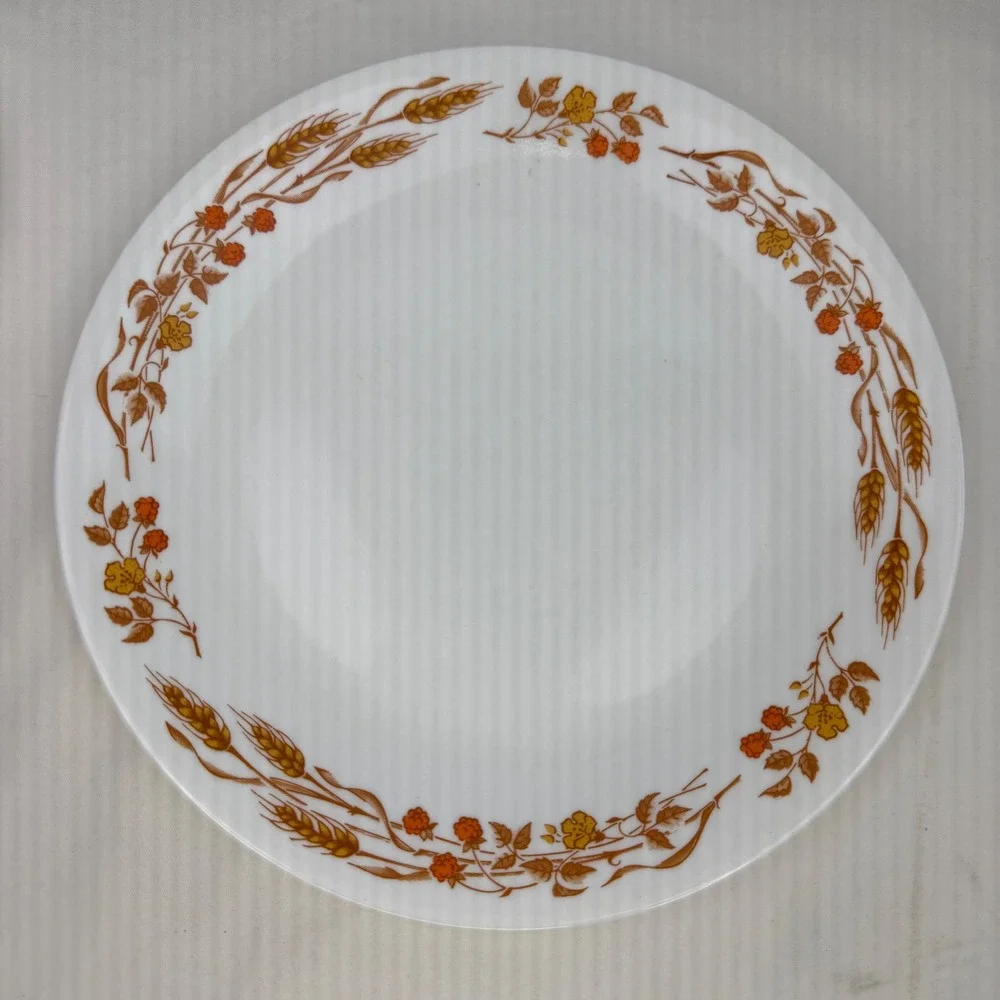 Corelle Autumn Harvest Dinner Plates Set of 4 Wheat Berries Vitrelle 10.25in